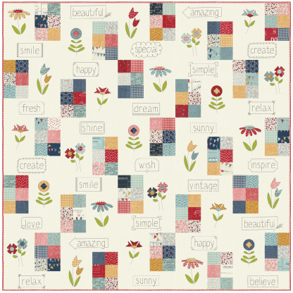Vintage Bloom Quilt Kit-Moda Fabrics-My Favorite Quilt Store