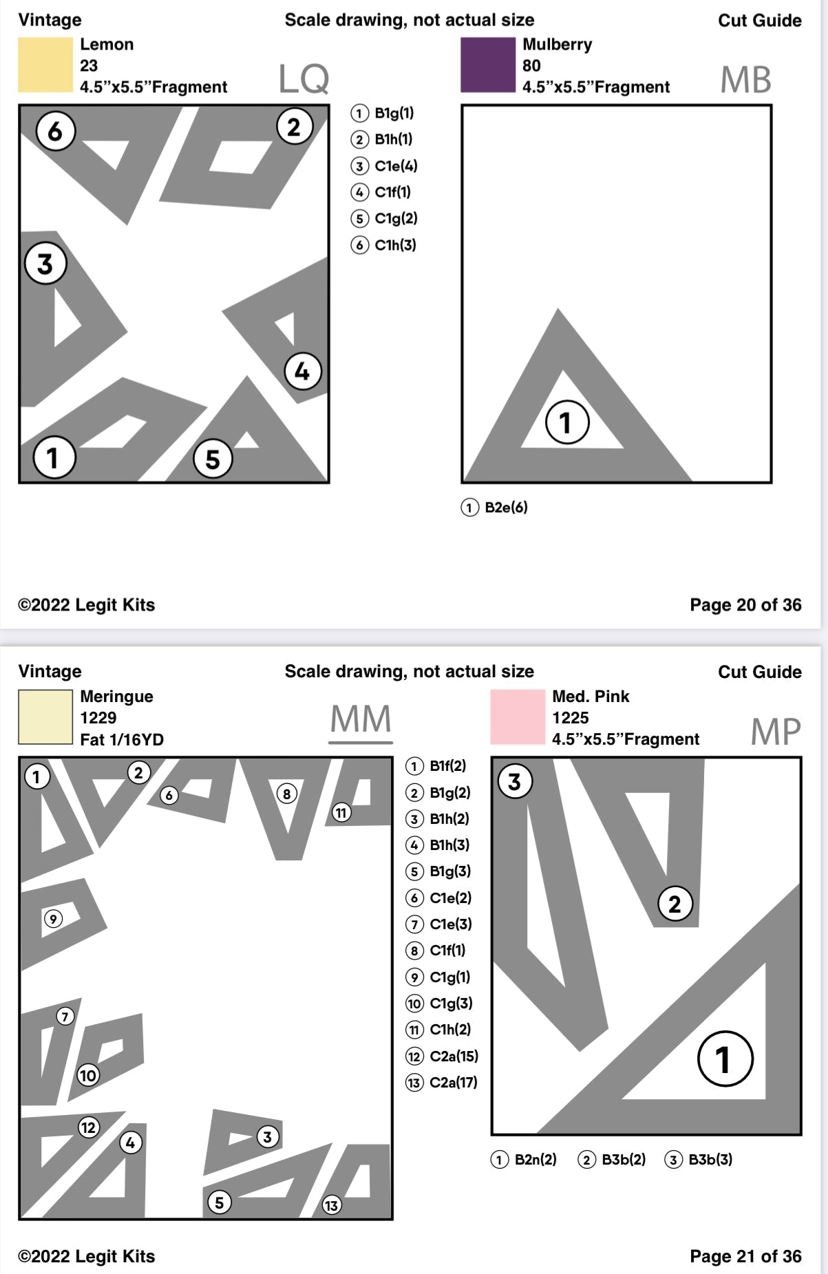 Vintage Pattern-Legit Kits-My Favorite Quilt Store