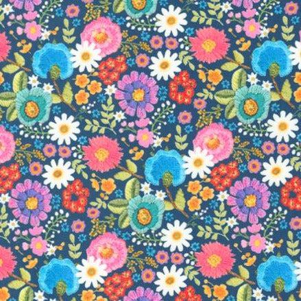 Vintage Soul Horizon Ditsy Floral Embroidery Fabric