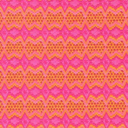 Vintage Soul Hot Pink Stripes Needlepoint Fabric-Moda Fabrics-My Favorite Quilt Store