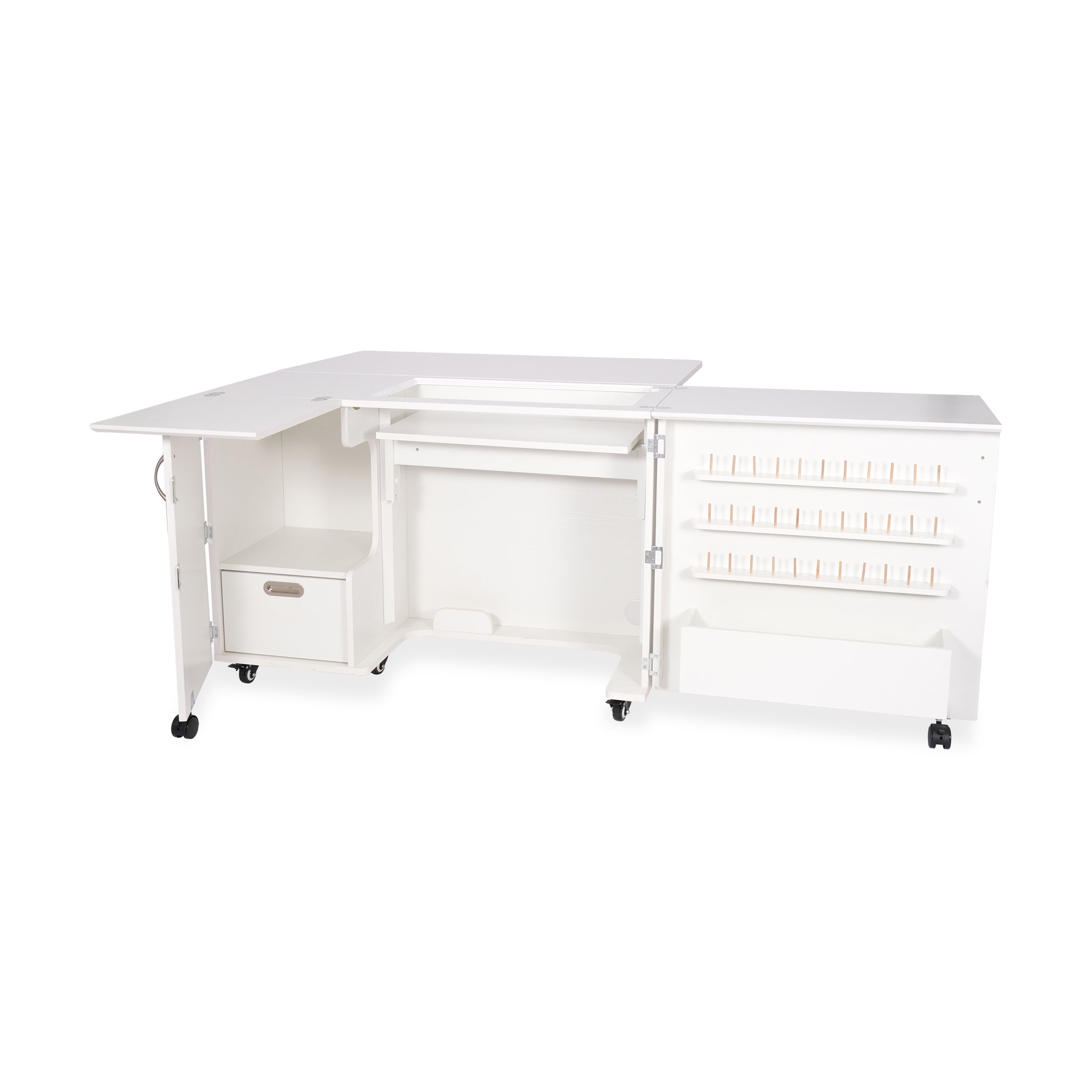 Wallaby Sewing Cabinet Ash White-Kangaroo Sewing Furniture-My Favorite Quilt Store