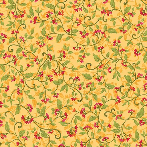 Wander Lane Gold Snowdrop Fabric