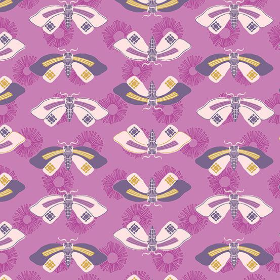 Wandering Butterfiles Orchid Fabric