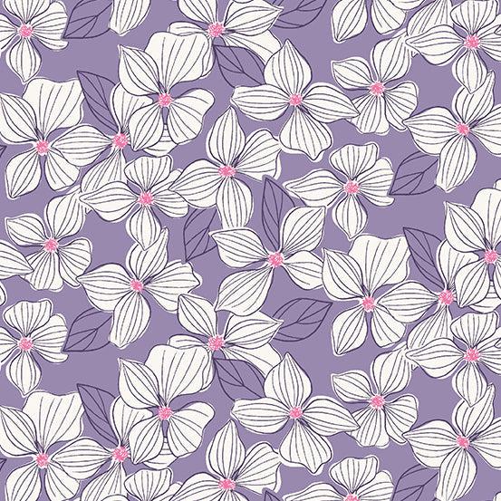 EM203-LP1 Garden & Globe - Floral Toss - Light Pink Fabric