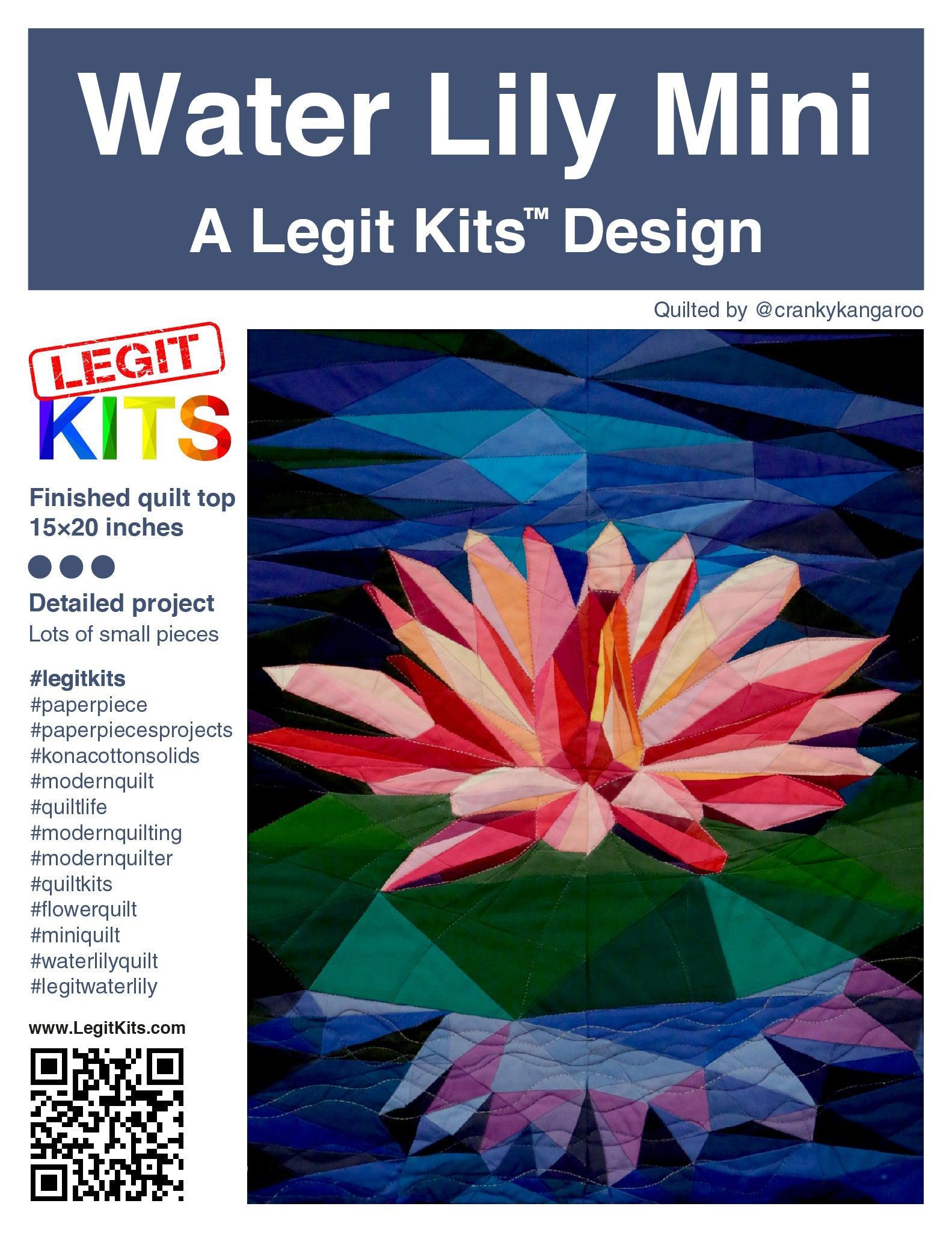 Water Lily Mini Pattern-Legit Kits-My Favorite Quilt Store