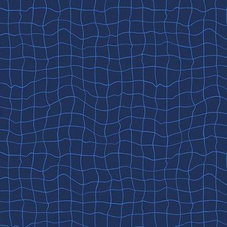 Water Navy Tiles Fabric-Moda Fabrics-My Favorite Quilt Store
