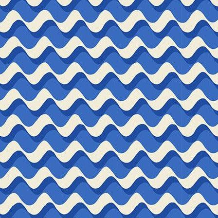 Water Royal Blue Ripple Fabric-Moda Fabrics-My Favorite Quilt Store