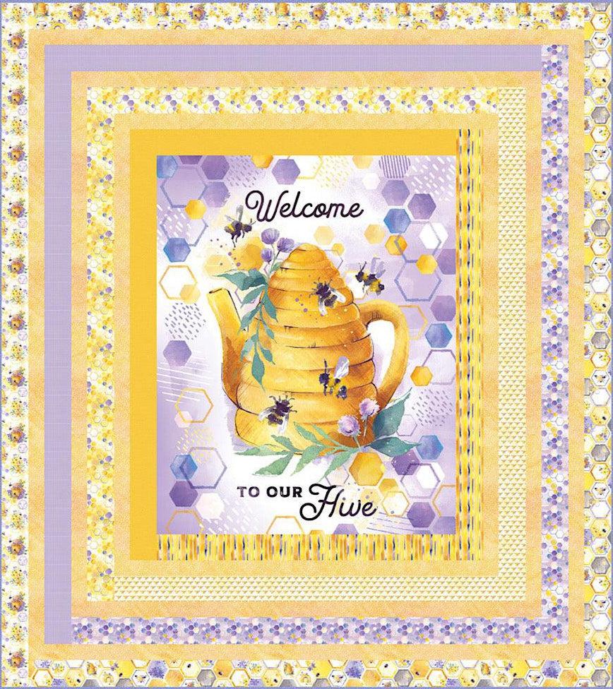 Welcome To The Hive Log Cabin Quilt Kit-Camelot Fabrics-My Favorite Quilt Store