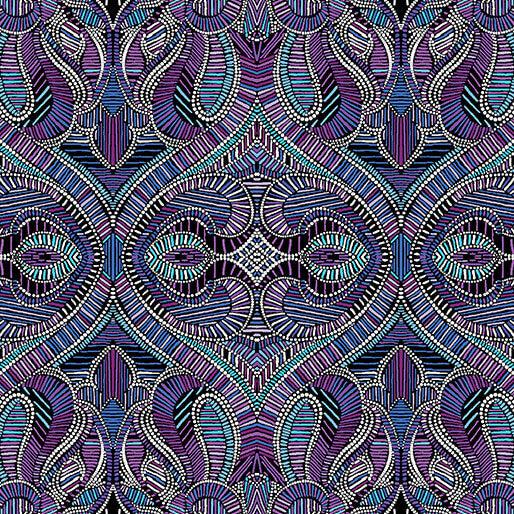 What If? Purple Multi Good Vibes Fabric-Benartex Fabrics-My Favorite Quilt Store