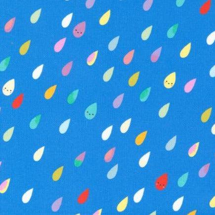 Whatever The Weather Bright Sky Rain Drops Fabric