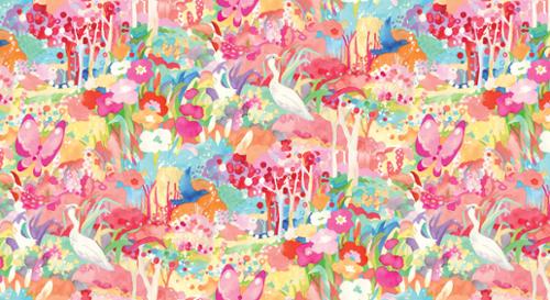 Whimsy Wonderland Cotton Candy Scenic Landscape Fabric-Moda Fabrics-My Favorite Quilt Store