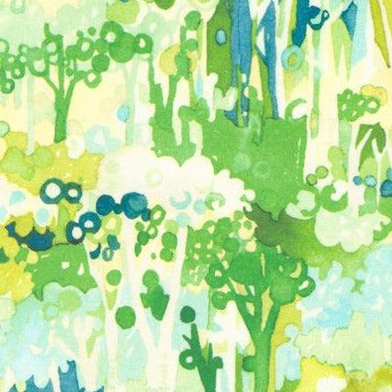 Whimsy Wonderland Green Forest Frolic Landscape Fabric-Moda Fabrics-My Favorite Quilt Store