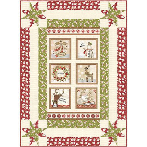 White Christmas Daring Spirit Quilt Kit-Benartex Fabrics-My Favorite Quilt Store