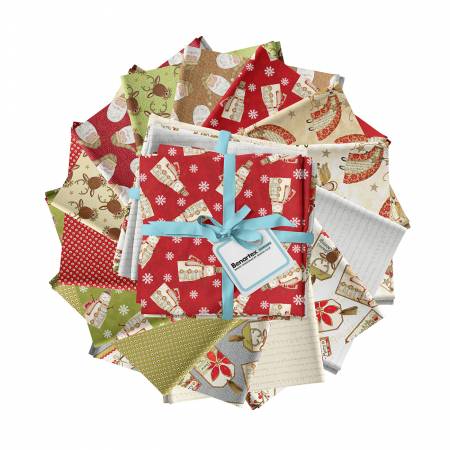 White Christmas Fat Quarter Bundle 14pc.-Benartex Fabrics-My Favorite Quilt Store