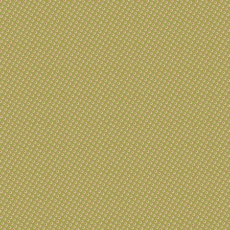 White Christmas Green Pebble Fabric