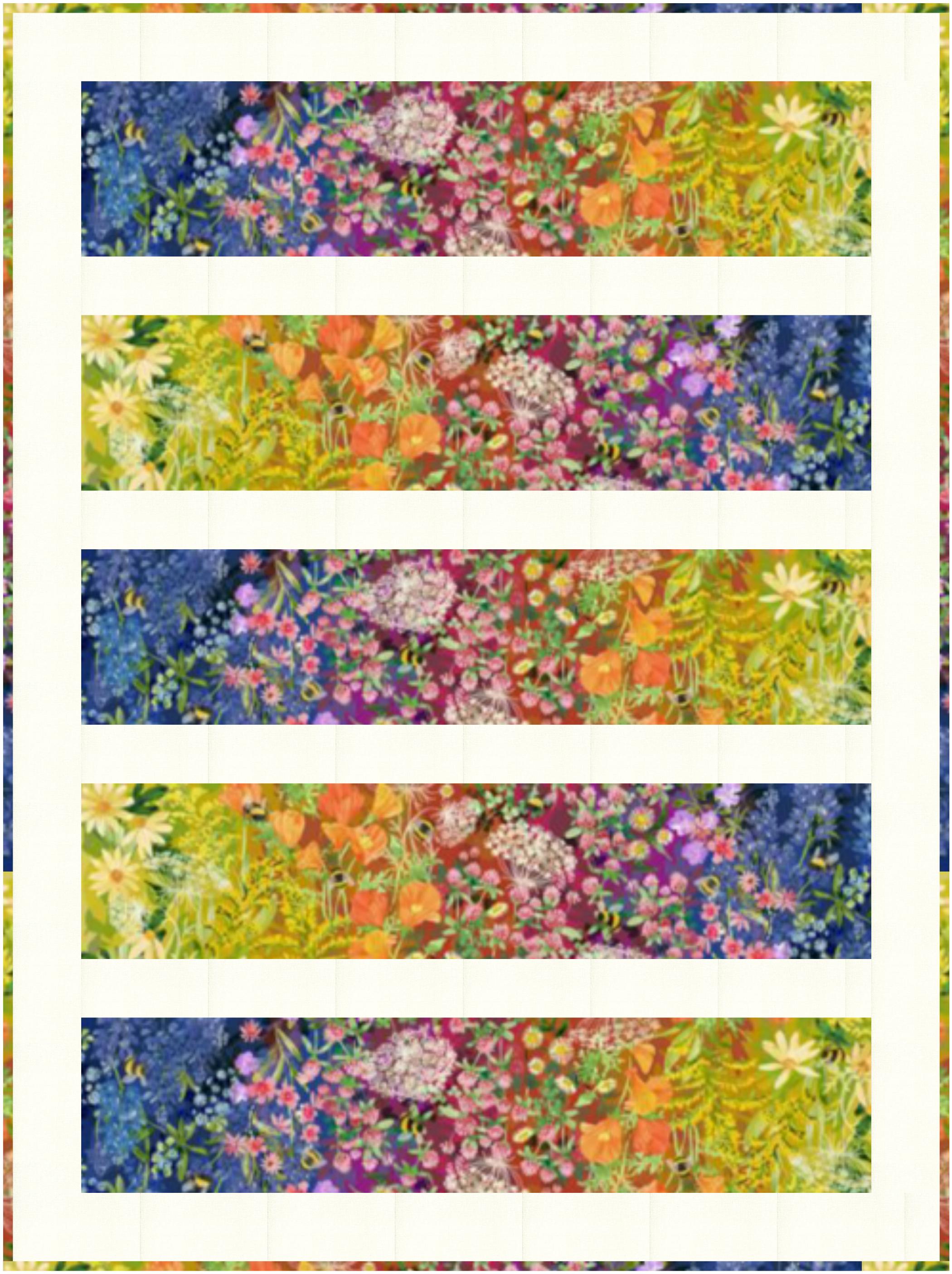 Wild Blossoms Ombre Garden Path Cream Lap Quilt Kit-Moda Fabrics-My Favorite Quilt Store