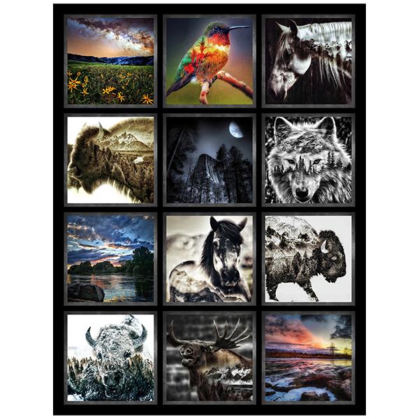 Wild Dawn Wild Animals Digital Print 57 3/8" Panel