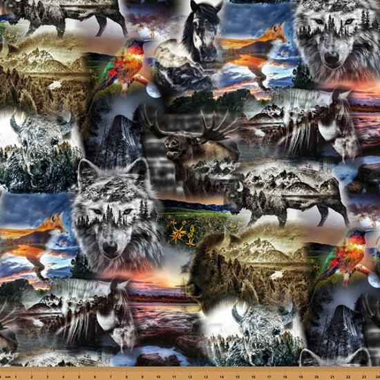 Wild Dawn Wild Animals Digital Print Fabric-Hoffman Fabrics-My Favorite Quilt Store