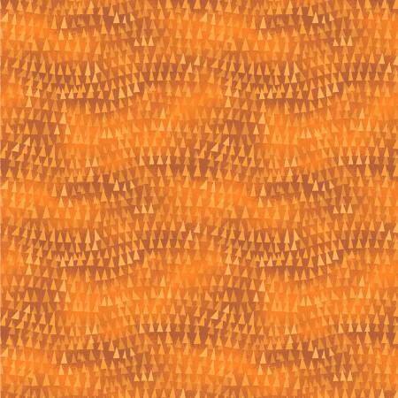 Wild North Burnt Orange Triangle Tops Fabric