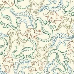 Wild One Cream Dino Mix Fabric-Michael Miller Fabrics-My Favorite Quilt Store