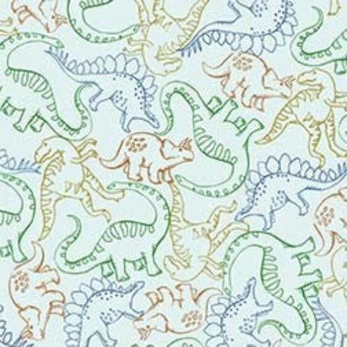 Wild One Sky Dino Mix Fabric
