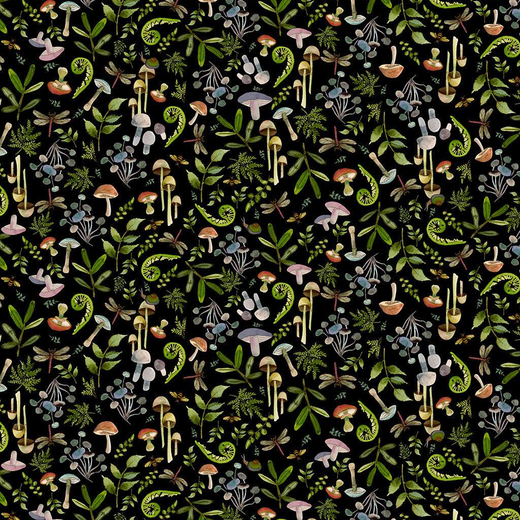 Wild Wonder Black Forest Floor Digital Fabric