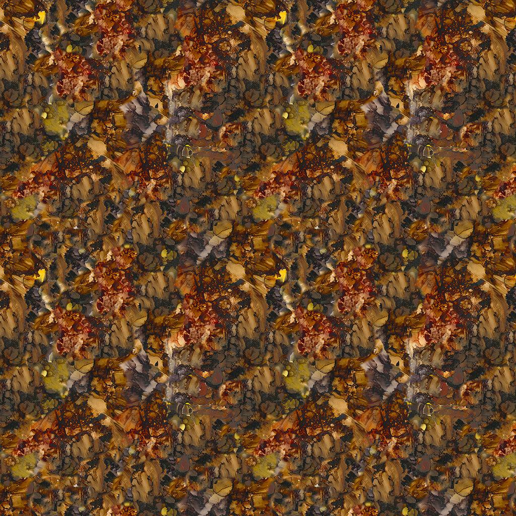 Wild Wonder Dark Caramel Stones Digital Fabric