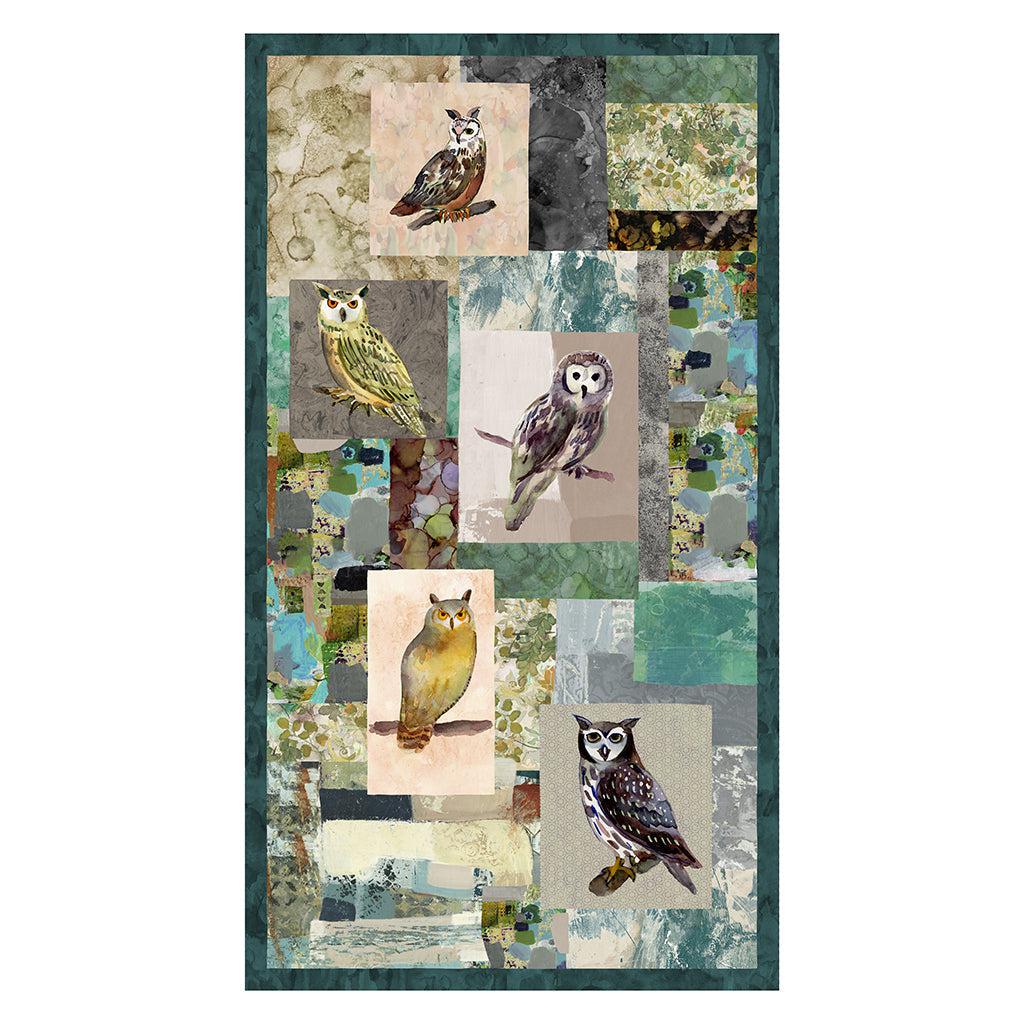 Wild Wonder Multi Owl Digital 24" Panel-Clothworks-My Favorite Quilt Store