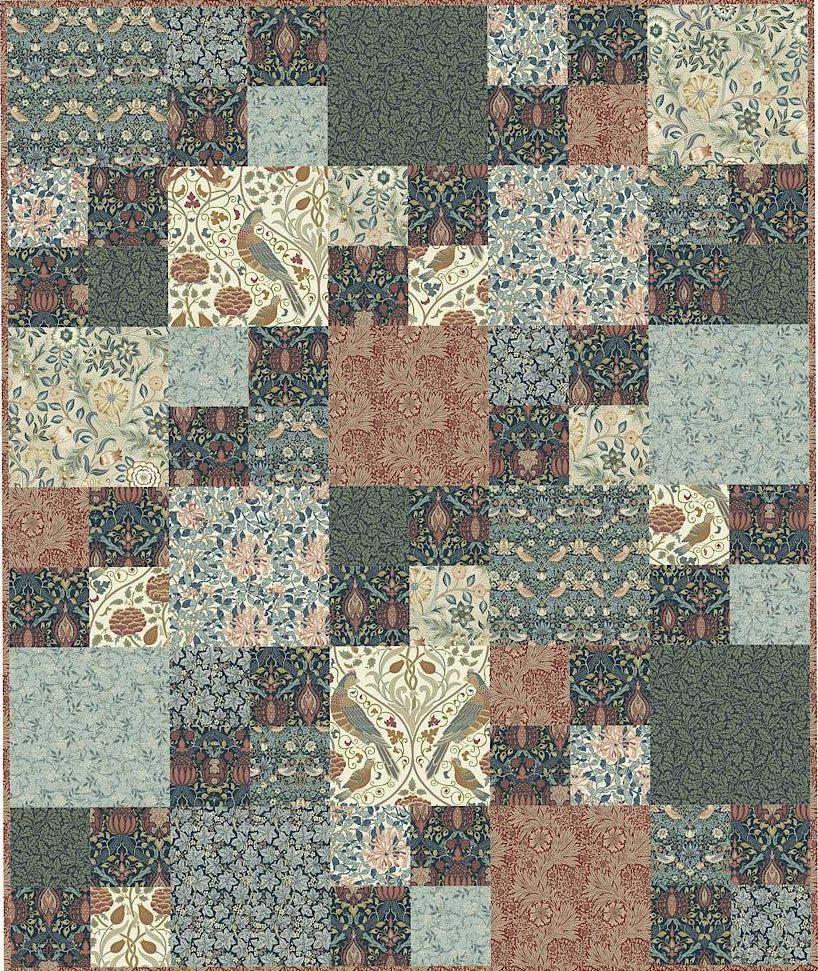 William Morris Kalinda Quilt Kit-Free Spirit Fabrics-My Favorite Quilt Store