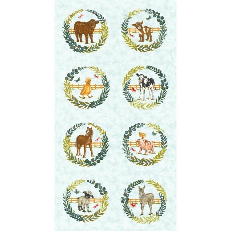 Willow's Farm Sky Farm Babies Panel 24"-Moda Fabrics-My Favorite Quilt Store