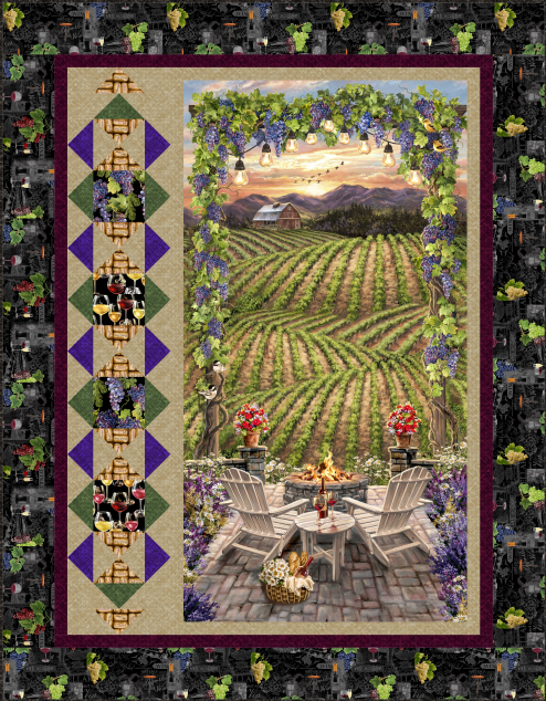 Wine Country Family Album Quilt Kit-Timeless Treasures-My Favorite Quilt Store