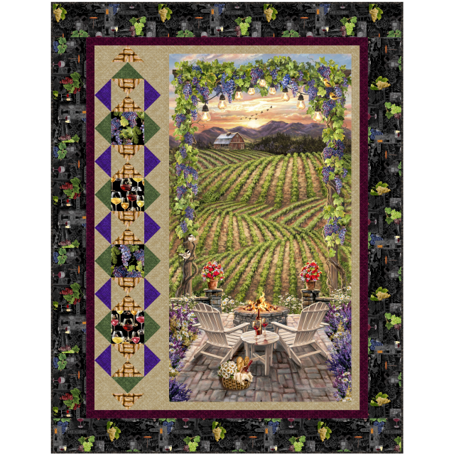 Wine Country Family Album Quilt Kit-Timeless Treasures-My Favorite Quilt Store