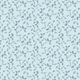 Winsome Critters Blue Leaf Toss Fabric