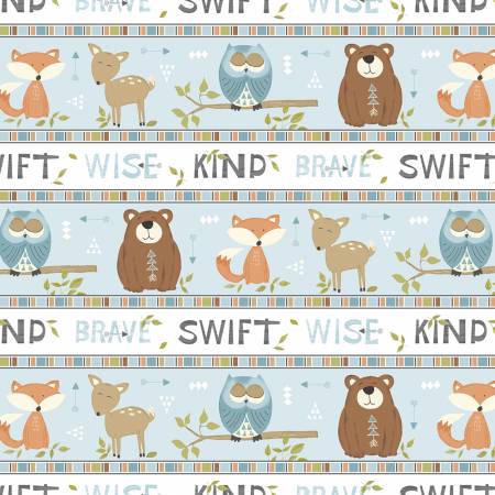 Winsome Critters Multi Repeating Stripe Fabric