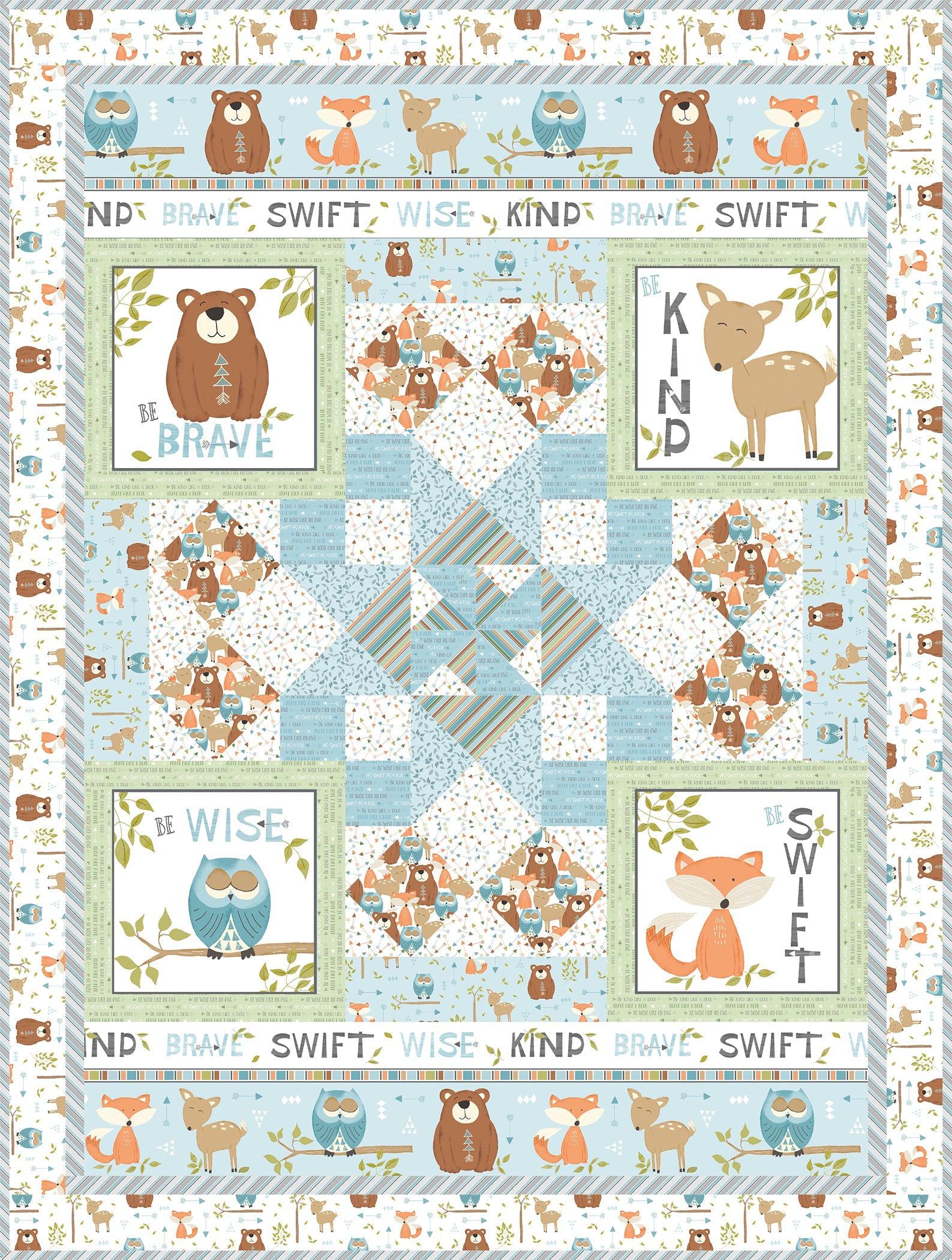 Winsome Critters Small Throw Quilt Pattern - Free Digital Download-Wilmington Prints-My Favorite Quilt Store