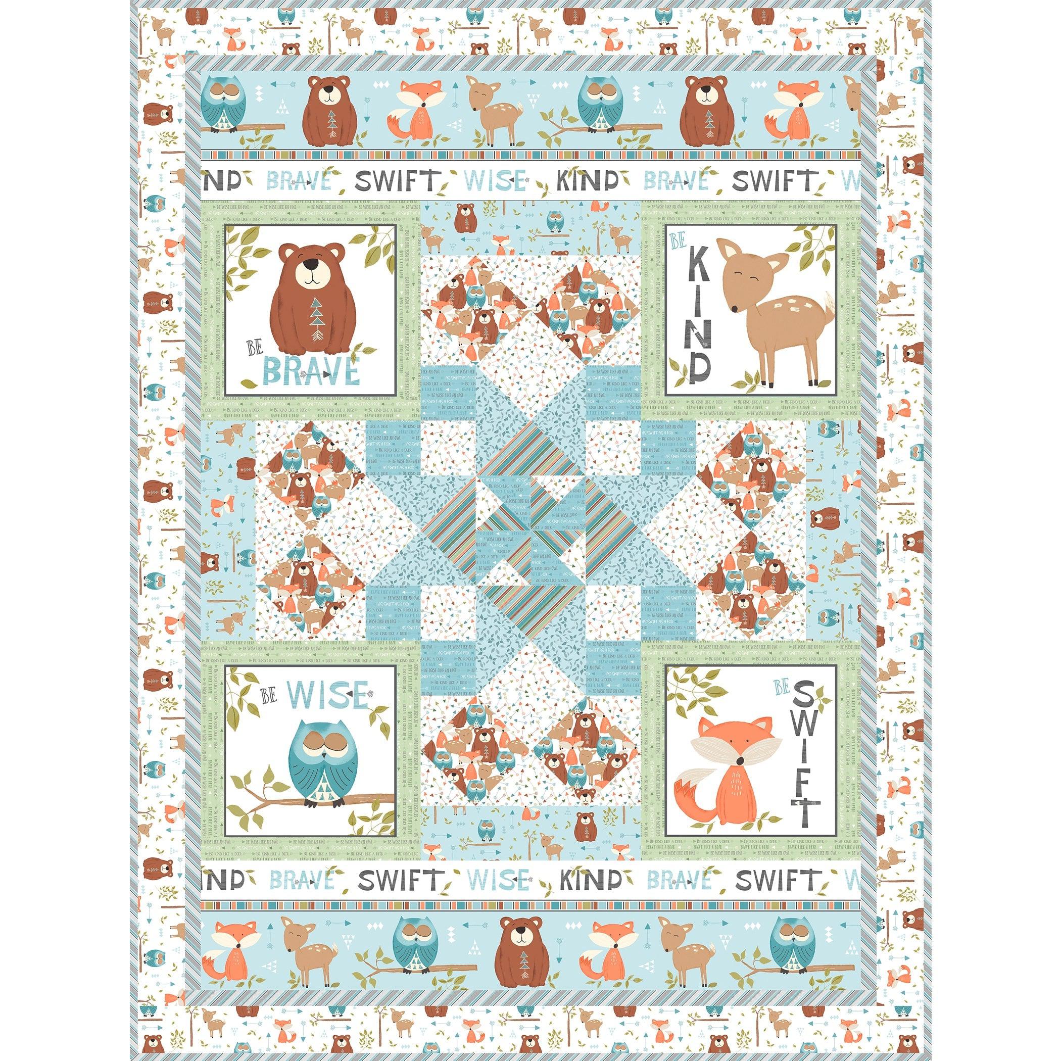 Winsome Critters Small Throw Quilt Pattern - Free Digital Download