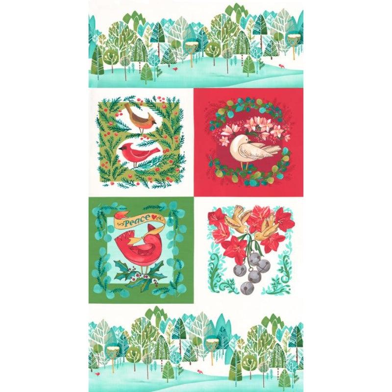 Winterly Multi Christmas 24" Panel-Moda Fabrics-My Favorite Quilt Store