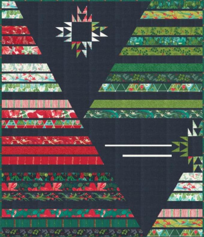 Winterly Noble Fir Black Quilt Kit-Moda Fabrics-My Favorite Quilt Store