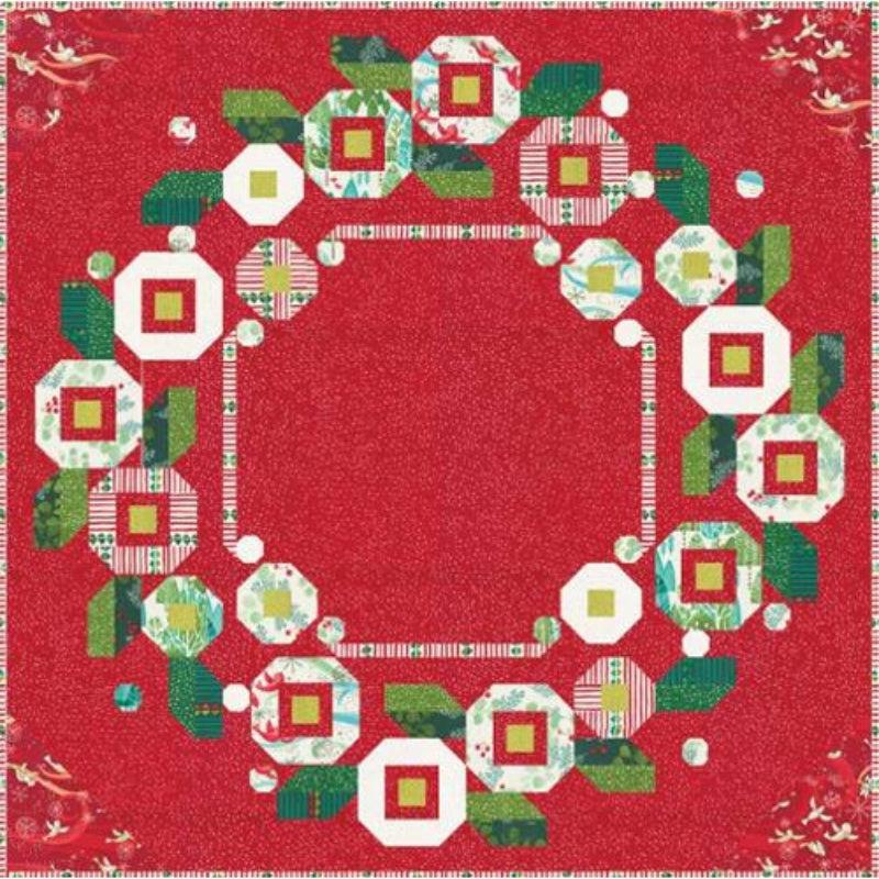 Winterly Red Little Posy Wreath Quilt Kit-Moda Fabrics-My Favorite Quilt Store