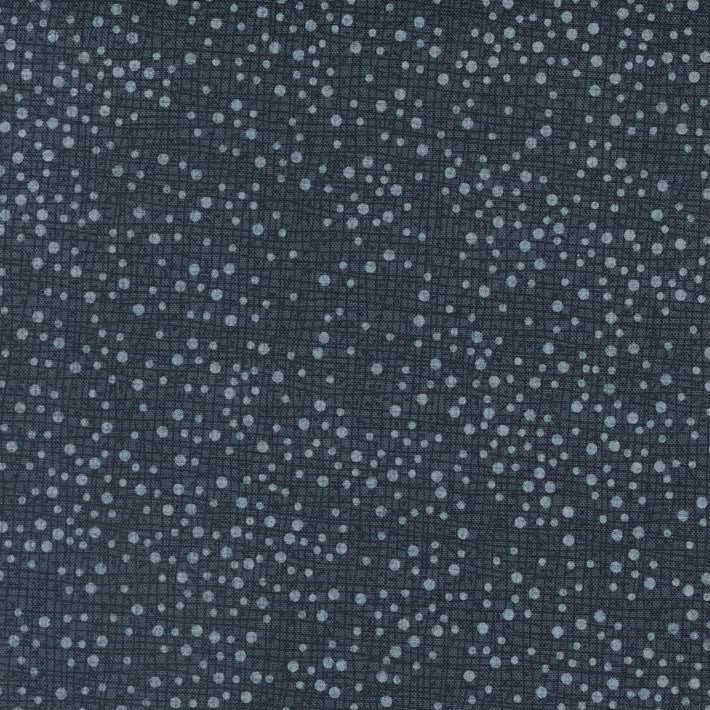 Winterly Soft Black Thatched Dotty Fabric