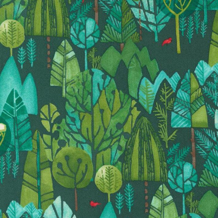 Winterly Spruce Landscape and Nature Fabric