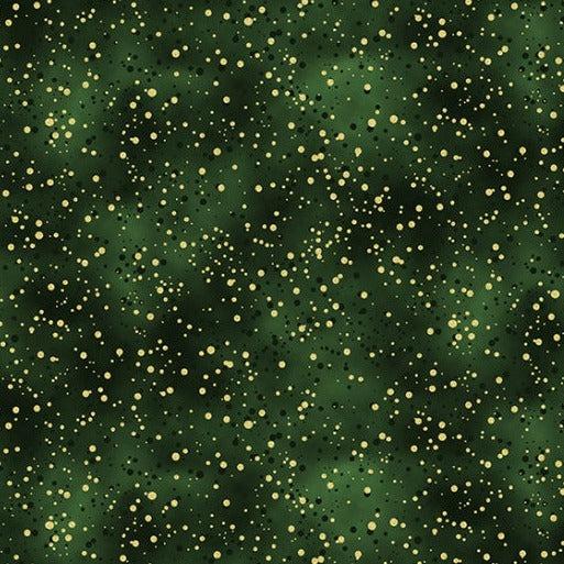 Winter's Eve Forest Gold Spots Fabric