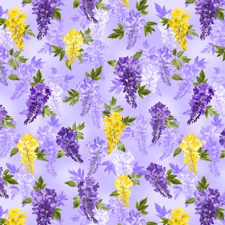 Wisteria Lane Amethyst Wisteria Breeze Fabric-Michael Miller Fabrics-My Favorite Quilt Store