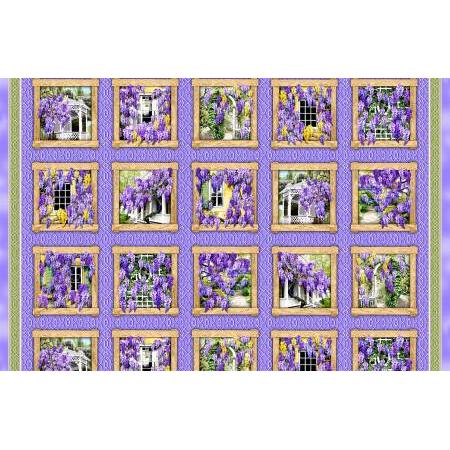 Wisteria Lane Amethyst Wisteria Scenic 24" Panel