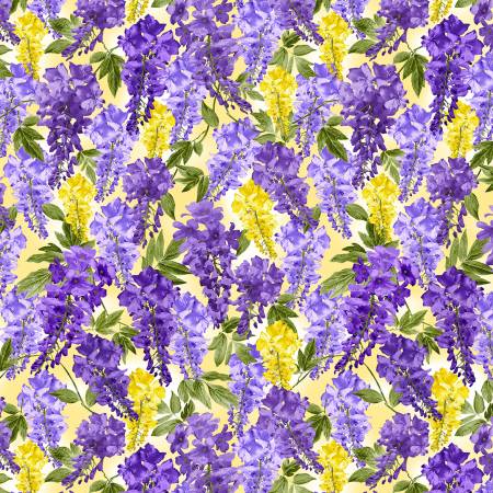 Wisteria Lane Jewel Wisteria Fabric – End of Bolt – 44″ × 44/45″-Michael Miller Fabrics-My Favorite Quilt Store