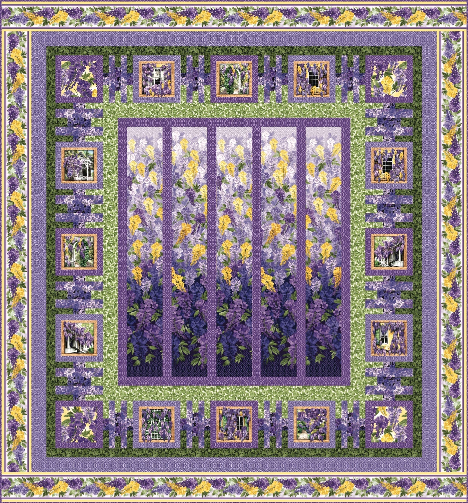 Wisteria Lane Quilt Pattern - Free Pattern Download-Michael Miller Fabrics-My Favorite Quilt Store