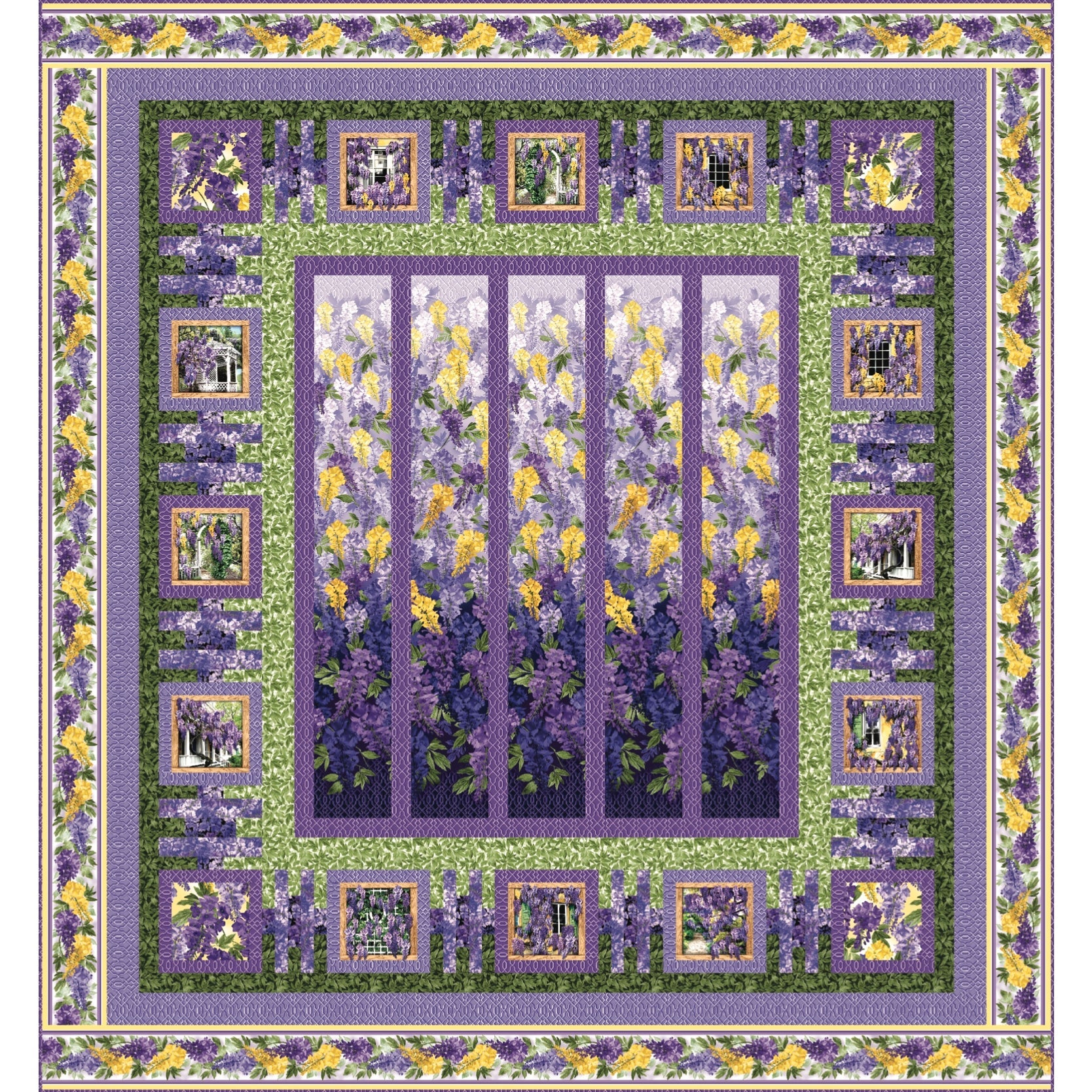 Wisteria Lane Quilt Pattern - Free Pattern Download-Michael Miller Fabrics-My Favorite Quilt Store