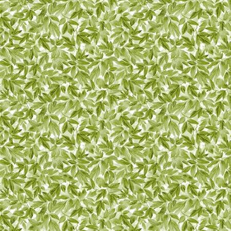 Wisteria Lane Sage Wisteria Leaves Fabric-Michael Miller Fabrics-My Favorite Quilt Store