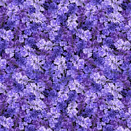 Wisteria Lane Sapphire Wisteria Petals Fabric-Michael Miller Fabrics-My Favorite Quilt Store