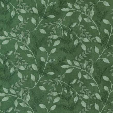 Woodland Winter Pine Green Greenery Monotone Blenders Pine Leaves Fabric-Moda Fabrics-My Favorite Quilt Store